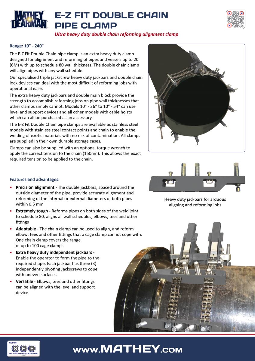 EZ FIT DOUBLE CHAIN PIPE CLAMP